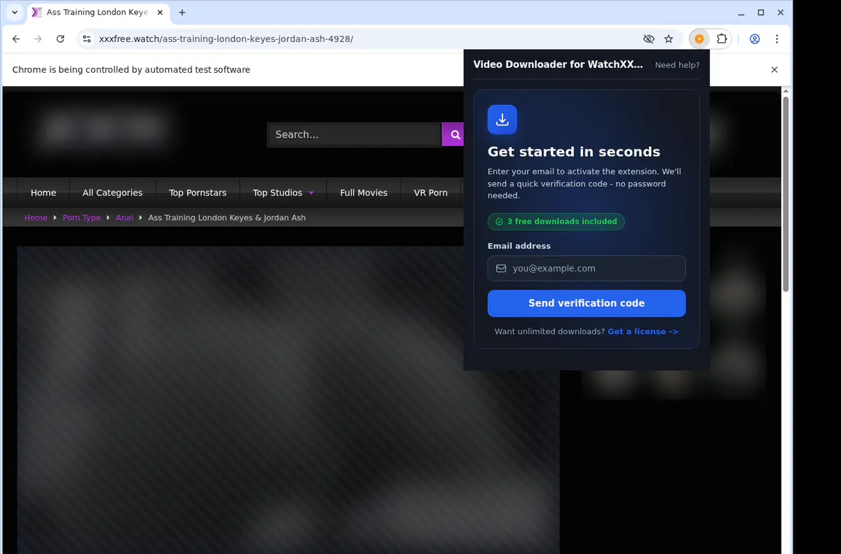 Watchxxxfree Video Downloader browser extension screenshot 5